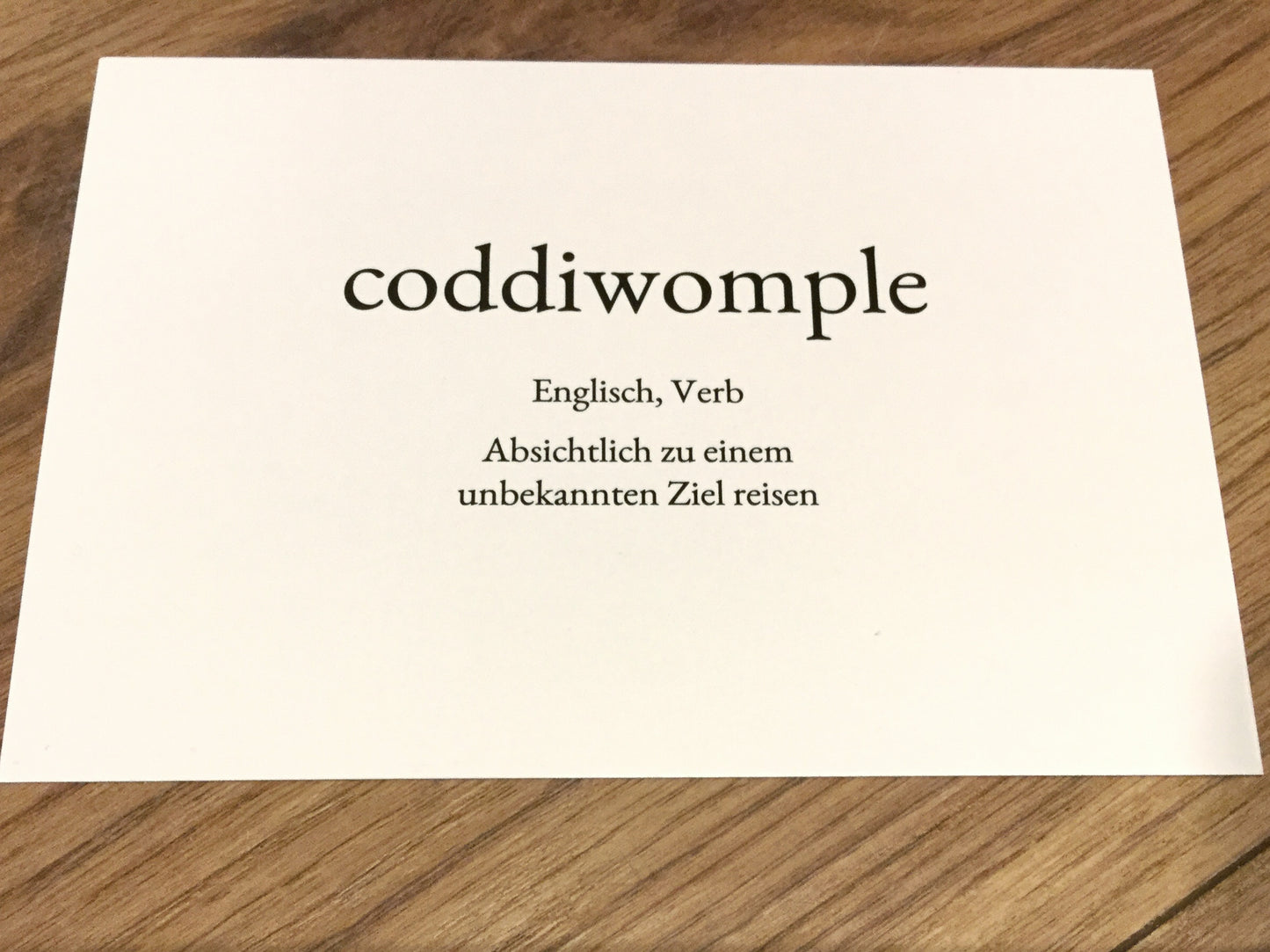Postkarte Wortschatzkarte daniels cards 2°