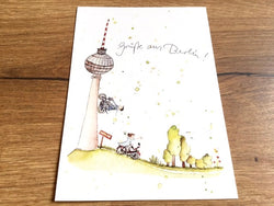 Postkarte Fernsehturm Grüße aus Berlin (Erichsen)