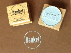 Stempel Bordschätze 3x3cm Danke (pos.) - Polly Paper