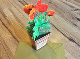 3D-Karte Pop-Up-Karte Mohn