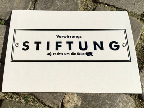 Postkarte Verwirrungs-Stiftung (gute&böse)