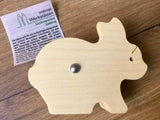 Klebefilmabroller Hase Ahorn- Birnenholz