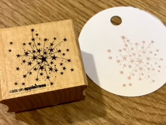 Holzstempel Wunderkerze Sternchen-Feuerwerk (Cats)