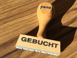 Textstempel "gebucht" Buche - Polly Paper