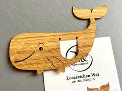 Lesezeichen Holz Wal Bow&Hummingbird
