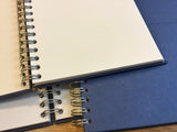 Spiral-Notizbuch 12x15 blanko blau 100g/m²