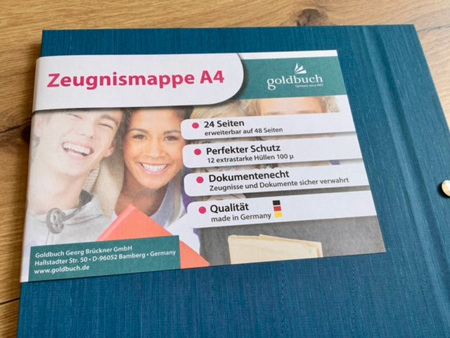 Zeugnismappe Schraubmappe A4 Goldbuch° - Polly Paper - Umweltfreundliche Schreibwaren