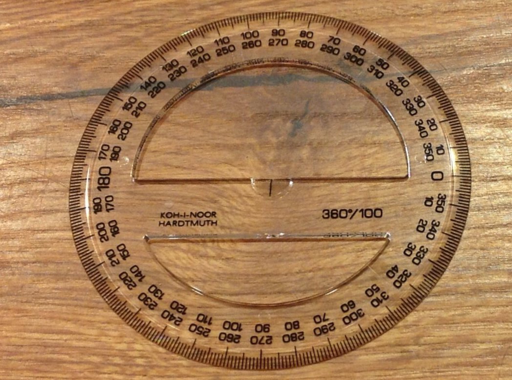 Winkelmesser 360° (voll) 10cm