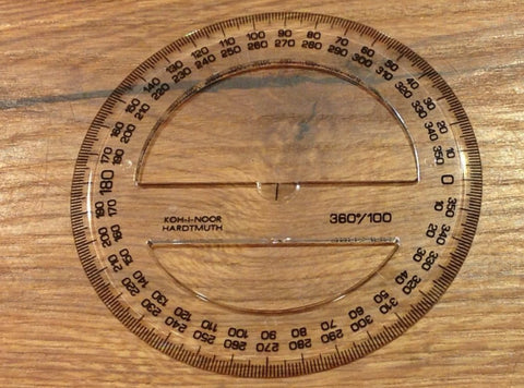 Winkelmesser 360° (voll) 10cm