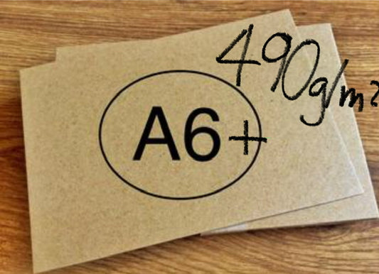 A6 Karte 490g braun Designrecycling