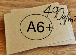 A6 Karte 490g braun Designrecycling
