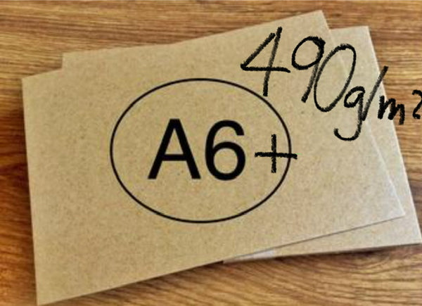 A6 Karte 490g braun Designrecycling