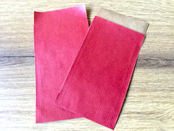 Flachbeutel rot 7x13cm Papier