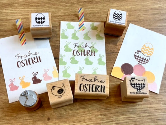 Stempel Osterei Chevron 2x2cm (Bunte Bordschätze)