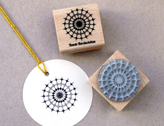 Stempel Bordschätze 3x3cm Stella Eiskristall - Polly Paper