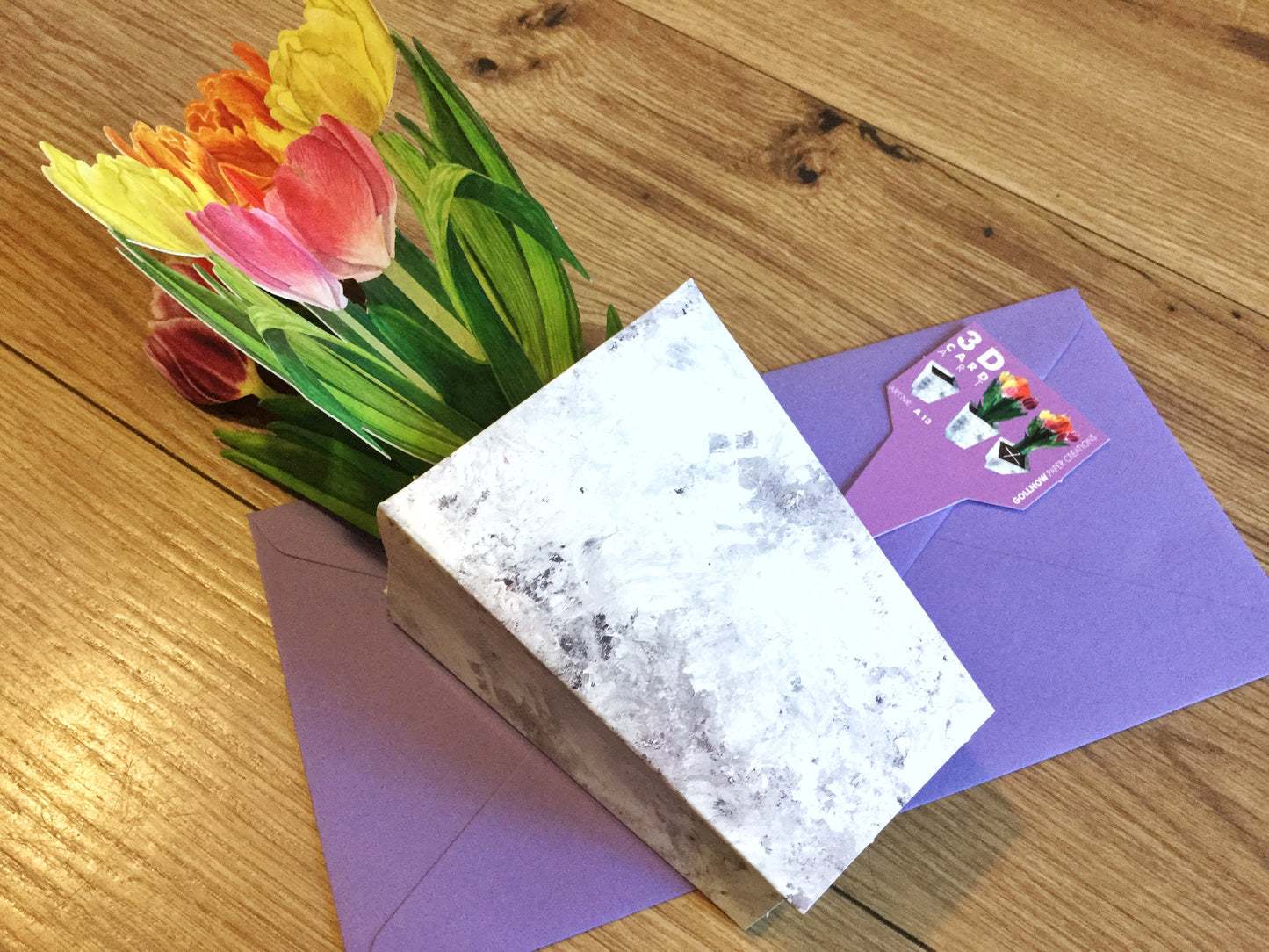 3D-Karte Tulpen bunt (Gollnow)