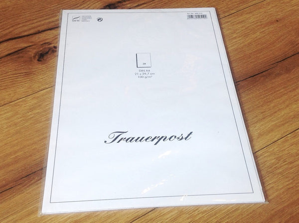Trauerpost A4 20Bl 100 g/m² DFW - Polly Paper
