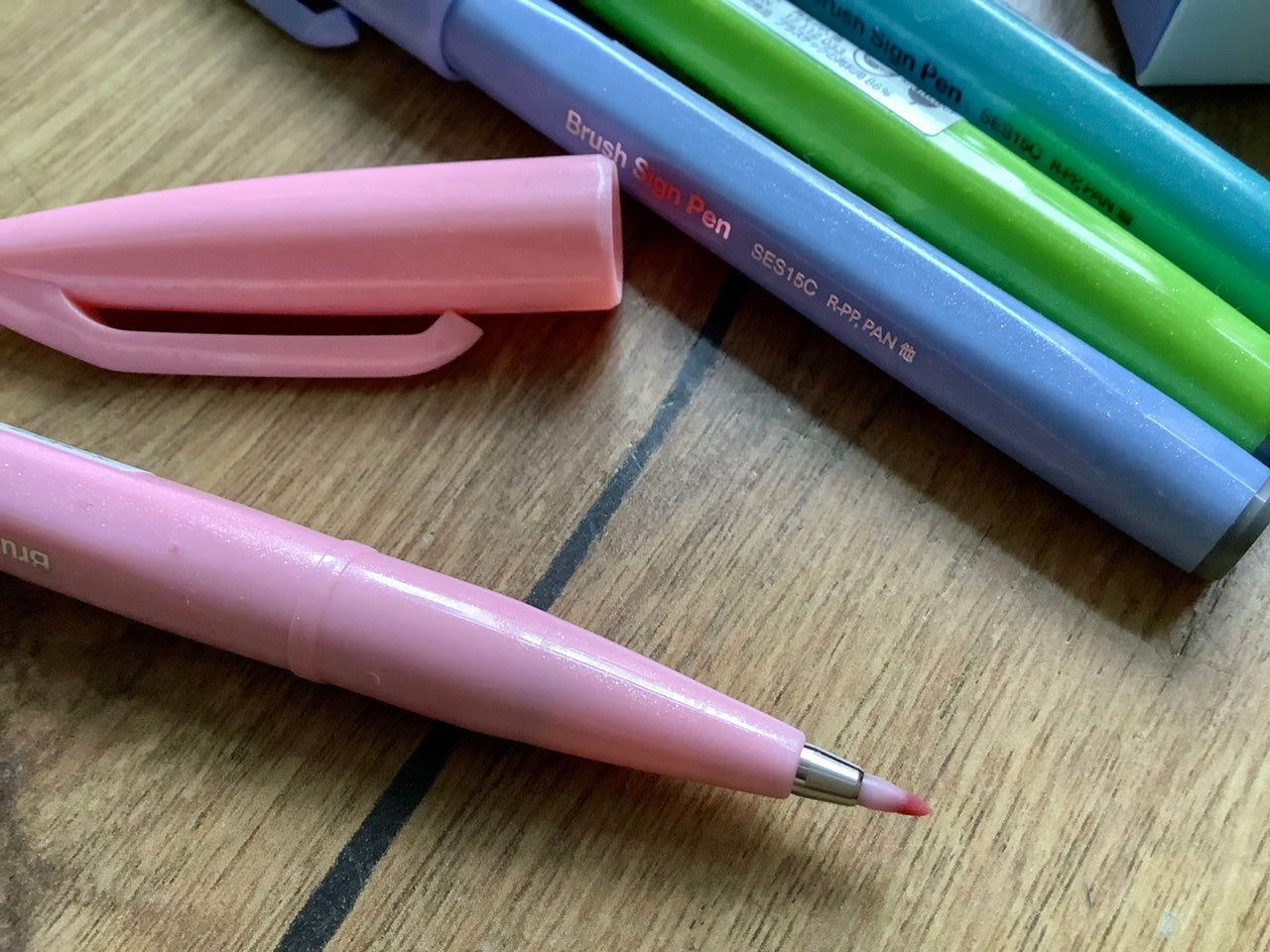 Set 4 Brush Sign Pen Pentel°