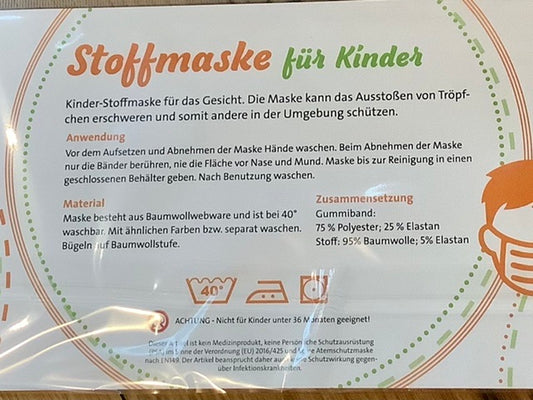 Stoffmaske Kinder Baumwolle rosa