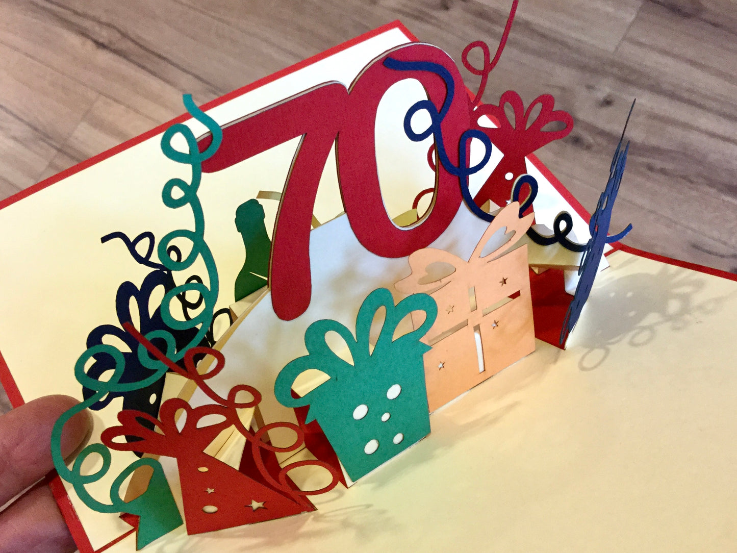 3D-Karte Pop-up 70. Geburtstag