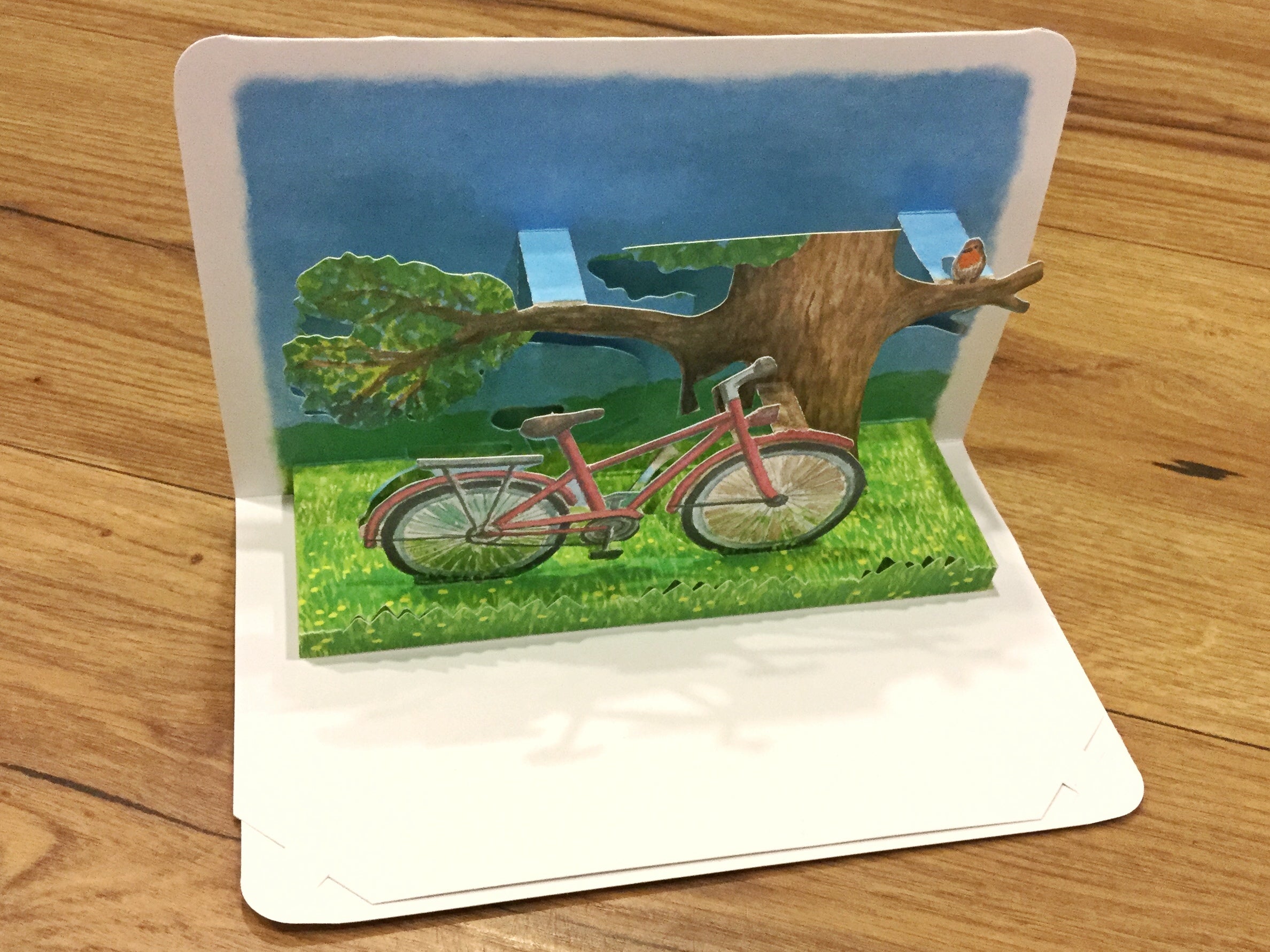 mountainbike gutschein basteln 3D Pop-up-Karte Fahrrad Gollnow – Polly Paper