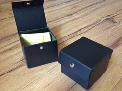 Registerbox A7 Karteikasten Visitenkartenbox schwarz - Polly Paper