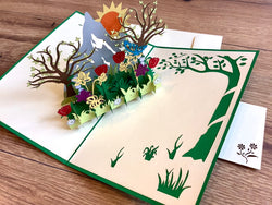 3D-Karte Pop-up Blumenwiese
