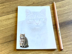 Notizblock Katze 40 Blatt A6