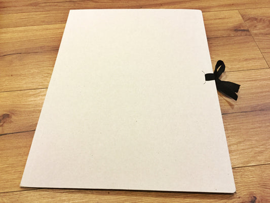 Zeichenmappe A4 "pur" grau mit Band