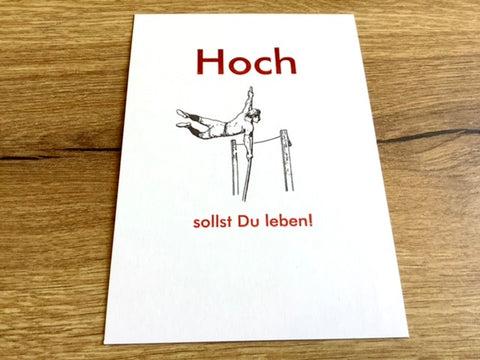 Postkarte Hoch sollst Du leben (gut&böse)