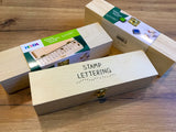 Stempelset Alphabet Holzkasten Heyda