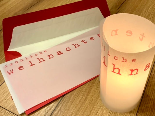 Weihnachtskarte Teelicht-Hülle (Marschall/Kettcards)