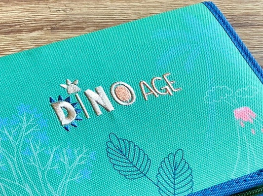 Schul-Etui Dino 2 Klappen gefüllt BRUNNEN