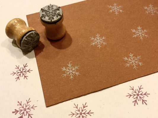 Holzstempel mini Schneeflocke Bordschätze