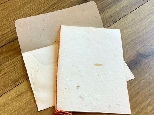 Klappkarte+Kuvert A6/ C6 Hot Chili Bütten