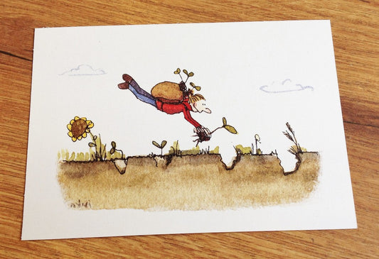 Postkarte Keimlingsflug (Inka Erichsen) - Polly Paper