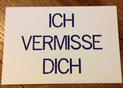 Postkarte "Ich vermisse Dich" PP - Polly Paper