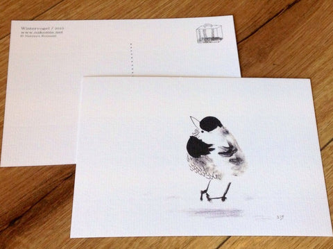 Postkarte Koizumi Wintervogel - Polly Paper
