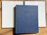Spiral-Notizbuch 18x22cm blanko blau 100g/m²