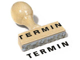 Textstempel "Termin" Buchenholz