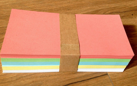 Moderationspapier 10x20cm 250Bl. farbig sort. - Polly Paper