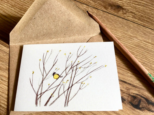 Mini-Klappkarte Lichtmeise (Erichsen)