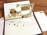 3D-Karte Glückwunsch-Uhu Eule