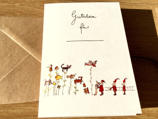 Briefkarte Weihnachtsgutschein (Erichsen)