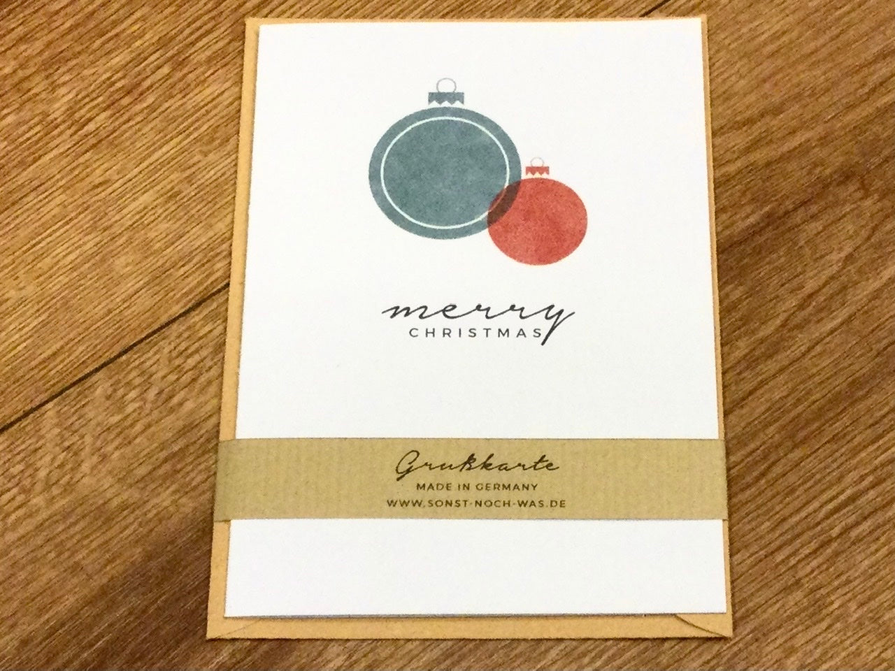 X-Mas Grußkarte Weihnachtskugeln (snw)