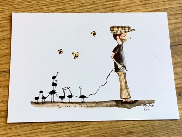 Postkarte Noten an der Leine (Erichsen)