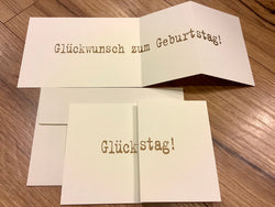 Briefkarte Glückstag gold B6 (Marschall / Kettcards)