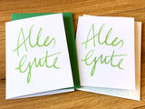 Briefkarte "Alles Gute" grün (Jordan / Kettcards)
