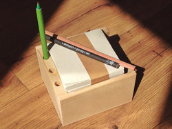 Zettelkasten Fichte 3 Stift-Bohrungen - Polly Paper