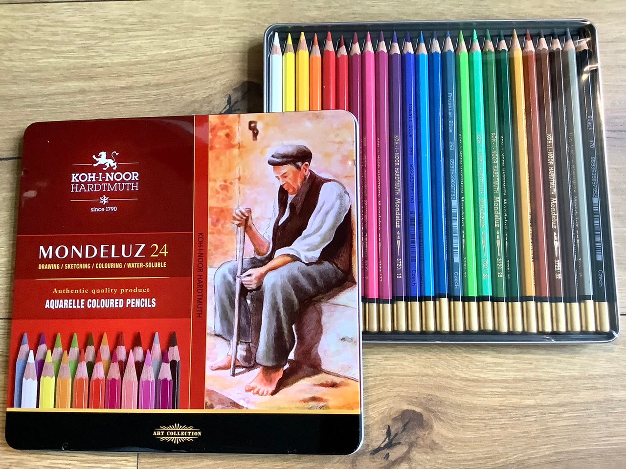 Aquarell-Farbstifte im Metalletui Mondeluz KOH-I-NOOR°